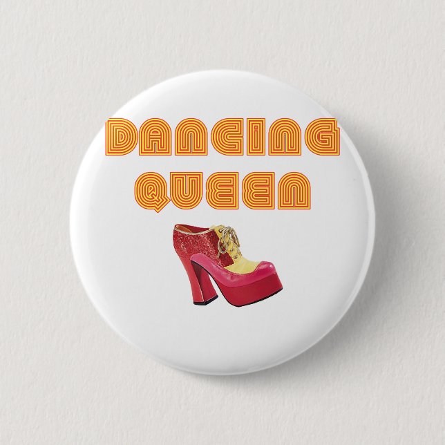 Macaron Rond 5 Cm Dancing Queen (Devant)