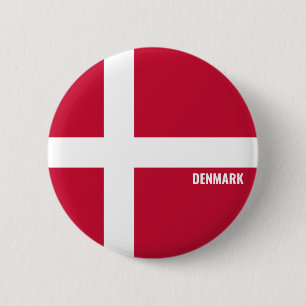 Macaron Rond 5 Cm Danemark Drapeau charmant patriotique
