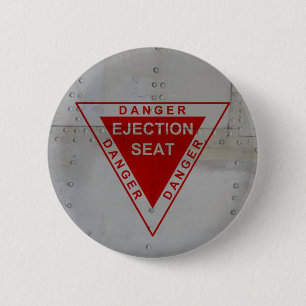 Macaron Rond 5 Cm Danger - Ejection Seat
