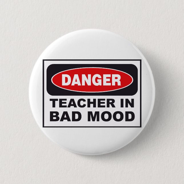 Macaron Rond 5 Cm danger_teacher_bad_mood (Devant)