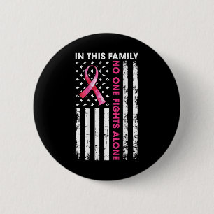 Macaron Rond 5 Cm Dans cette famille personne ne combat seul le canc