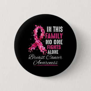 Macaron Rond 5 Cm Dans Cette Famille, Personne Ne Lutte Seul Cancer