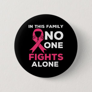Macaron Rond 5 Cm Dans Cette Famille, Personne Ne Lutte Seul Cancer