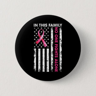 Macaron Rond 5 Cm Dans Cette Famille, Personne Ne Lutte Seul Cancer