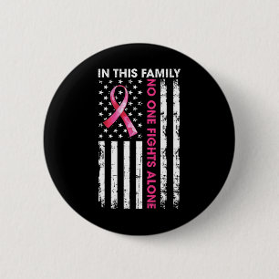 Macaron Rond 5 Cm Dans Cette Famille, Personne Ne Lutte Seul Cancer