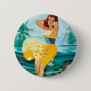 Macaron Rond 5 Cm Dans le Pin jaune de robe