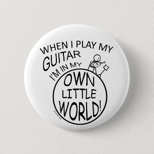 Macaron Rond 5 Cm Dans ma propre petite guitare du monde