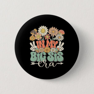Macaron Rond 5 Cm Dans Mon Big Sis Era Floral Hippie Super Retro Dai