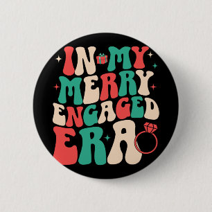 Macaron Rond 5 Cm Dans mon époque de fiançailles joyeuse Groovy Noël