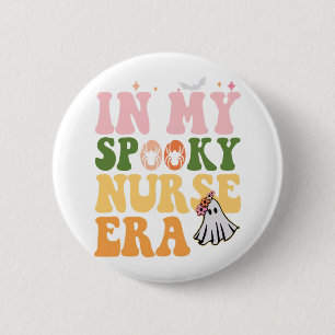 Macaron Rond 5 Cm Dans Mon Époque Éffrayante Infirmière Halloween Fa
