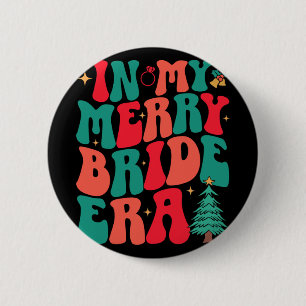 Macaron Rond 5 Cm Dans mon Ère de Mariée Joyeuse Groovy Noël Mariage