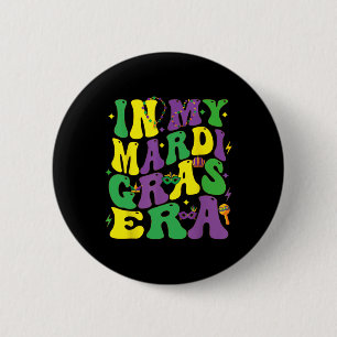Macaron Rond 5 Cm Dans Mon Mardi Gras Era Carnaval Femmes Hommes Enf
