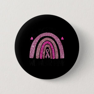 Macaron Rond 5 Cm Dans October We Wear Pink Rainbow Breast Cancer Aw