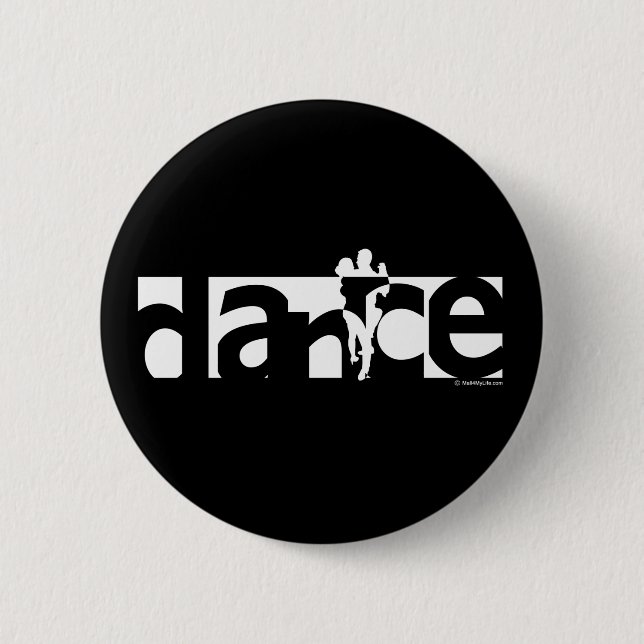 Macaron Rond 5 Cm Danse (Devant)