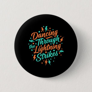 Macaron Rond 5 Cm Danse à travers la musique pour filles frappées pa