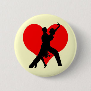 Macaron Rond 5 Cm Danse de coeur