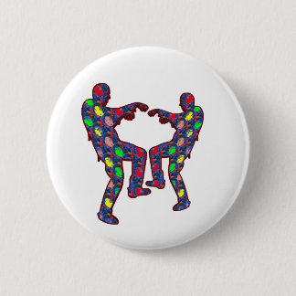 MACARON ROND 5 CM DANSE DE FÊTE DE ZOMBI