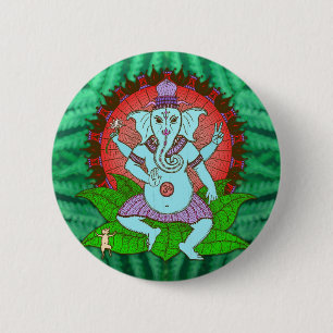 Macaron Rond 5 Cm Danse de Ganesh de paix