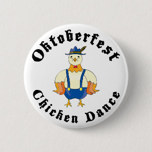 Macaron Rond 5 Cm Danse de poulet d'Oktoberfest