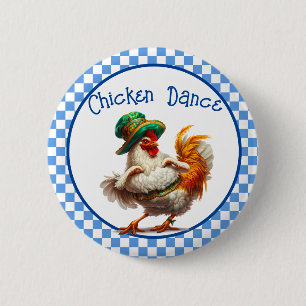 Macaron Rond 5 Cm Danse du poulet de l'Oktoberfest