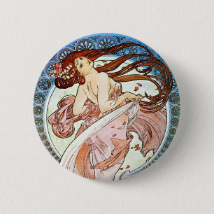 Macaron Rond 5 Cm Danse, Mucha