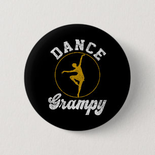 Macaron Rond 5 Cm Danse vintage Grampy Dance Lover Fête des pères Pr
