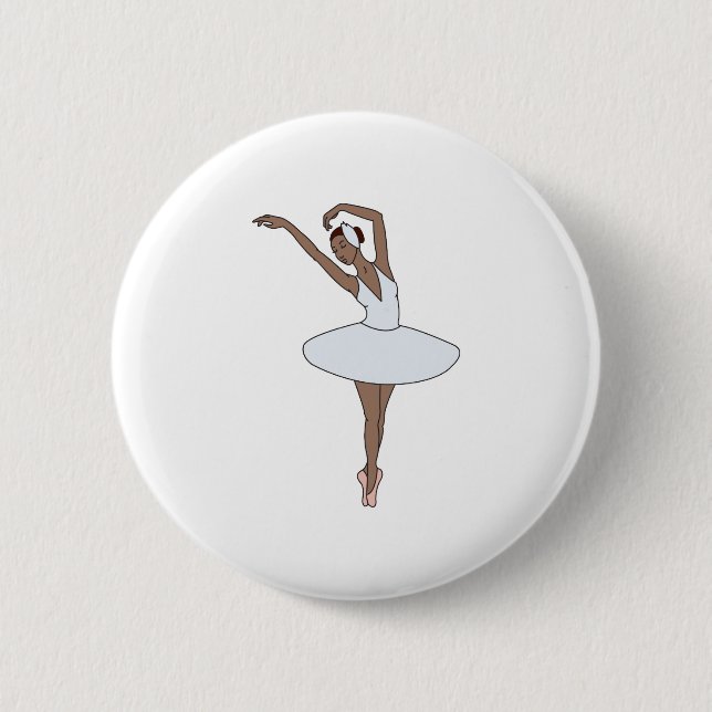 Macaron Rond 5 Cm Danseur de ballet (Devant)