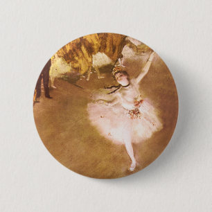 Macaron Rond 5 Cm Danseur de ballet Diplôme de la peinture étoile