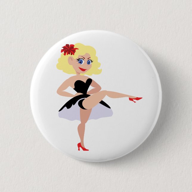 Macaron Rond 5 Cm Danseur d'oscillation (Devant)