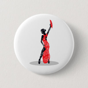 Macaron Rond 5 Cm Danseur flamenco
