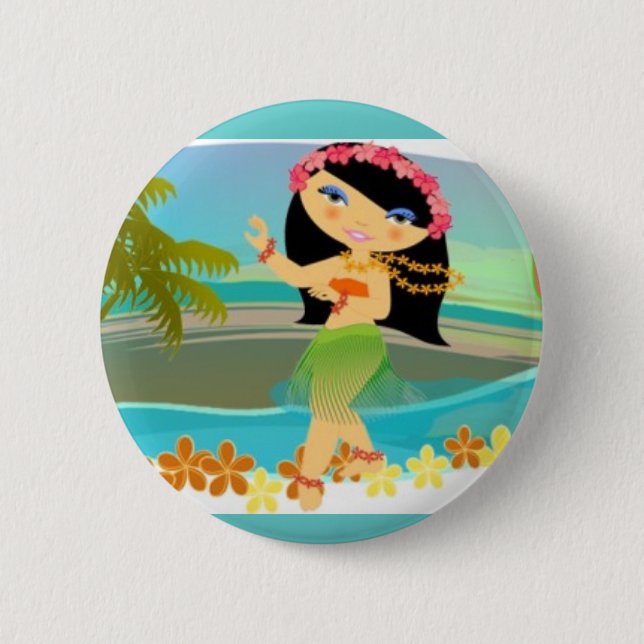 Macaron Rond 5 Cm Danseur troposphérique de danse polynésienne de (Devant)
