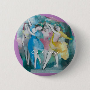 Macaron Rond 5 Cm Danseurs Girl Ballerina Thunder_Cove