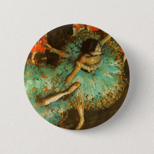 Macaron Rond 5 Cm Danseuse de ballet Danseuse verte Danseuse Degas P