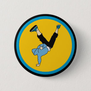 Macaron Rond 5 Cm danseuse de style rue Hip hop