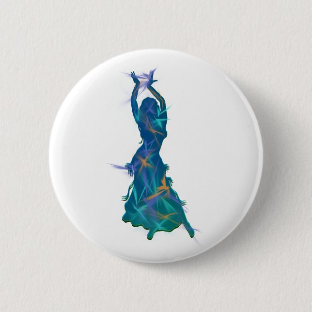 Macaron Rond 5 Cm Danseuse *Pheja* (Devant)