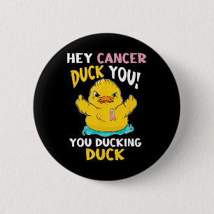 Macaron Rond 5 Cm Daring Duckie - Guerrier du cancer du sein