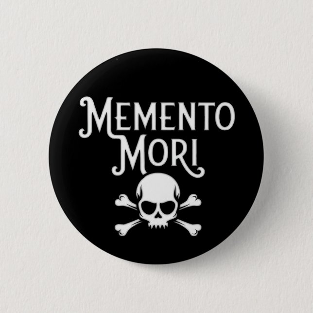 Macaron Rond 5 Cm Dark Academia Memento Mori goth emo (Devant)