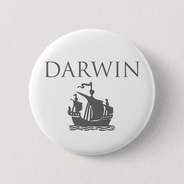Macaron Rond 5 Cm Darwin et Ship (Devant)