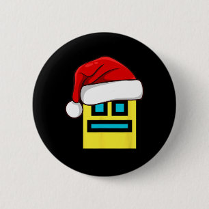 Macaron Rond 5 Cm Dash Geometry Répéter Noël Santa Hat Jeu Vide