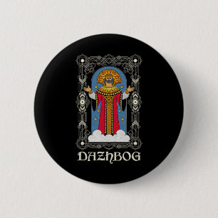 Macaron Rond 5 Cm Dazhbog Ancien Mythe Slave Païen Russie