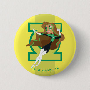 Macaron Rond 5 Cm DC Super Hero Girls Green Lantern