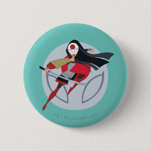 Macaron Rond 5 Cm DC Super Hero Girls Katana