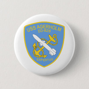 Macaron Rond 5 Cm DD-826 des militaires de bateau de destroyer d'USS