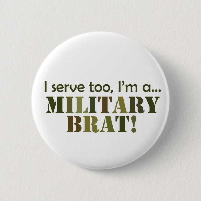 Macaron Rond 5 Cm De Gosse-service bouton militaire trop (Devant)