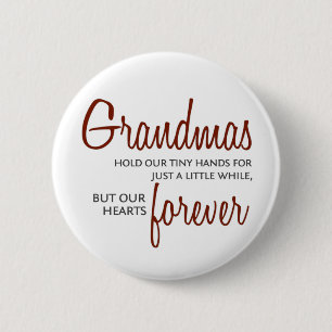 Macaron Rond 5 Cm De grand-mamans rouge pour toujours