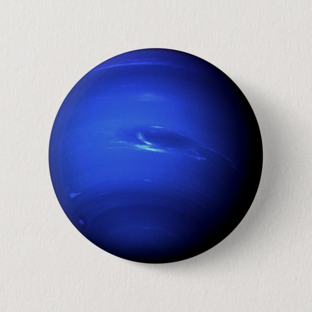 Macaron Rond 5 Cm ~ de NEPTUNE de PLANÈTE (système solaire) (Devant)