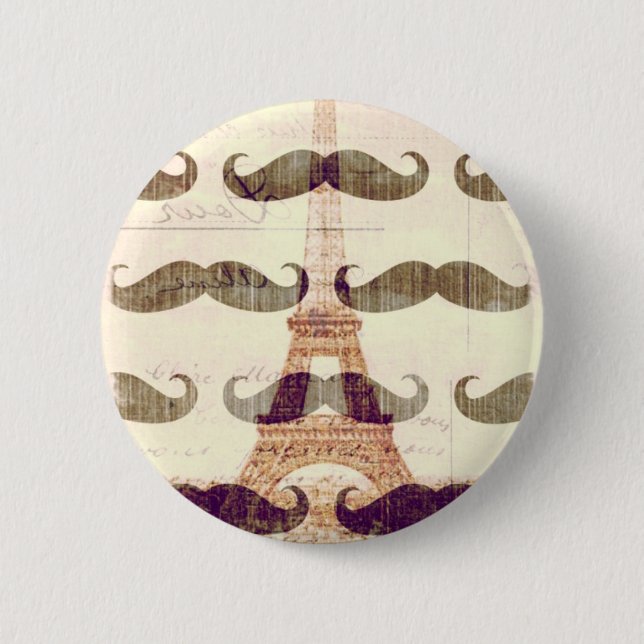 Macaron Rond 5 Cm De Paris avec la moustache (Devant)