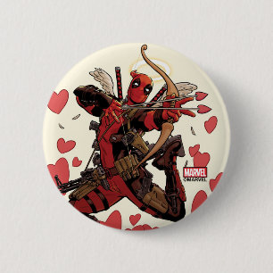 Macaron Rond 5 Cm Deadpool Cupid