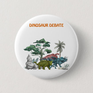 Macaron Rond 5 Cm Débat sur le dinosaure