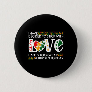 Macaron Rond 5 Cm Décider Stick Love Lk Black History Melanin Americ